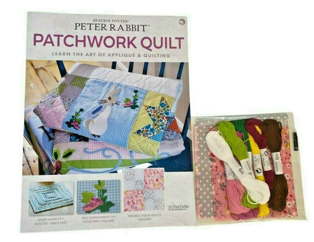 PATCHWORK QUILT KIT MAGAZINE +Yarn + fabric BEATRIX POTTER PETER RABBIT ...
