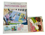 Peter Rabbit patchwork quilt kit with fabric, yarn, and embroidery supplies