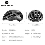 ROCKBROS Bike Helmet Cycling MTB Road Breathable Ventilation Sport Safety Adjust - Australian Empire Shop