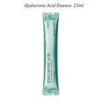 Hyaluronic Acid Essence 25ml sachet for moisturizing, skincare product in green packaging