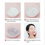 Step-by-step guide for mixing and applying hydrating peel-off jelly mask to the face