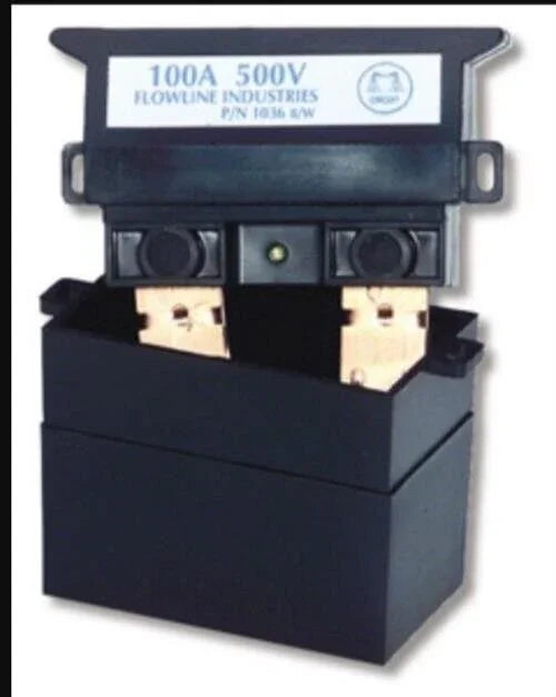 Circuit Fuse Holder Carrier Mains B/W 100A 22.2mm Dia x 57mm Lth HAGER