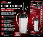 PK Tool Oil & Fluid Extractor - 9-1/2Ltr Both Manual & Air Line Pumping Action