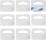 3M double coated adhesive mounting tabs for secure attachment, clear plastic with hanging slots