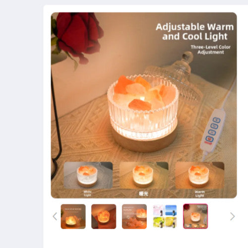 Table Lamps Salt Ambient Night Light Himalayan Salt Lamp Gift Aromatherapy Lamp