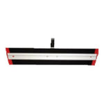 Aluminium mop floor frame with black microfiber pad and red end caps, 400mm size
