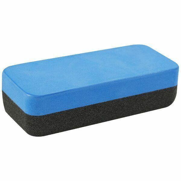 Magnetic blue and black whiteboard eraser for dry erase boards and blackboards