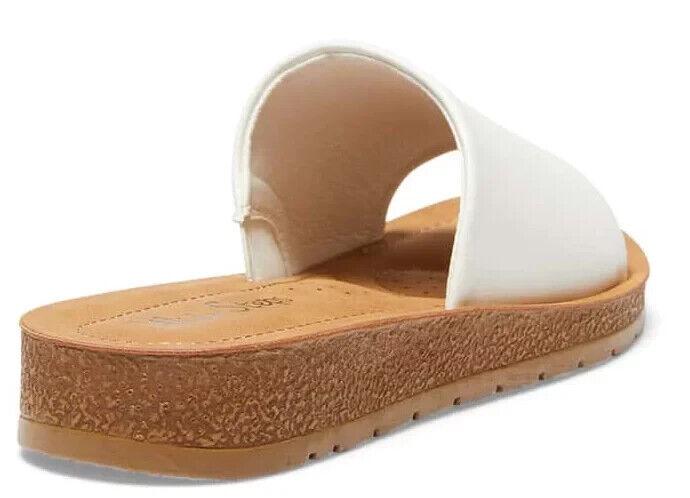 Zeroe RUSH Vegan Comfort Footbed Platform Slides white - Australian Empire Shop