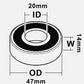 10Pcs 6204-2RS Round Roller Sealed Deep Groove Ball Bearing 20mmx47mmx14mm KG - Australian Empire Shop