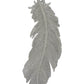 18CM FEATHER LEAF WHITE Ornament Sculpture Christmas tree pendant - Australian Empire Shop
