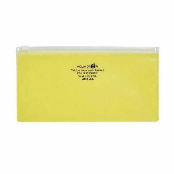 Yellow zippered mesh document wallet bag for paper storage and organization