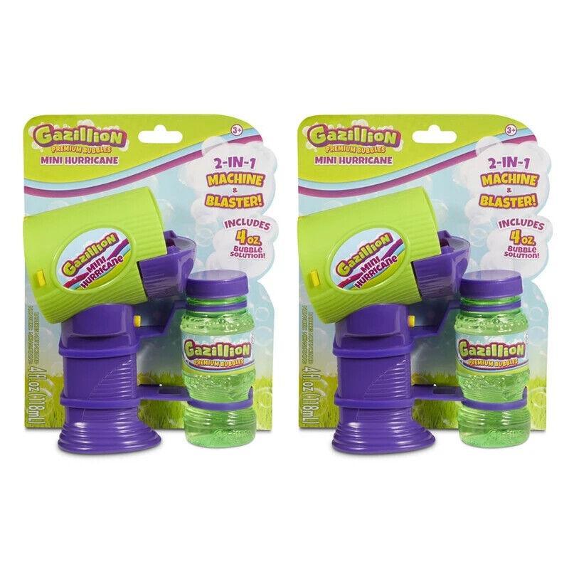 2PK Gazillion Bubbles Mini Hurricane Handheld Blaster Childrens Outdoor Toy 3+ - Australian Empire Shop