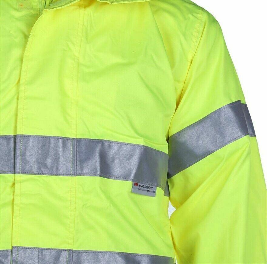 3M Hi Vis Jacket Reflective breathable Zip Workwear Pocket Night High Visibility - Australian Empire Shop