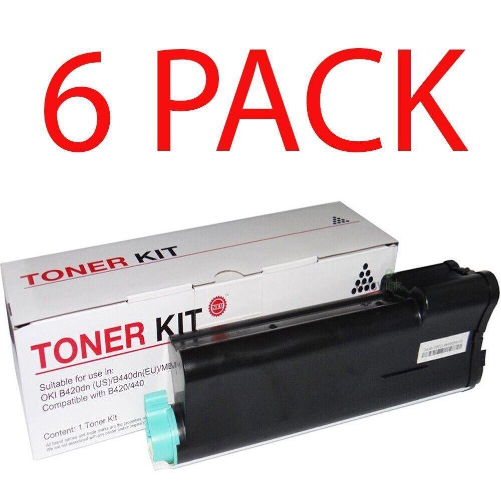 6X Toner KIT Cartridge Compatible Oki B420DN , B4440DN 43979217 BLACK 10000page - Australian Empire Shop