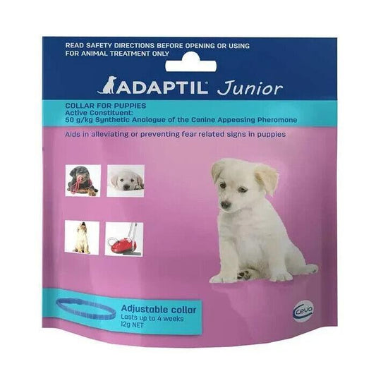 Adaptil Stress Relief Junior Dog Collar 37.5cm Adjustable Puppy Collar Blue - Australian Empire Shop