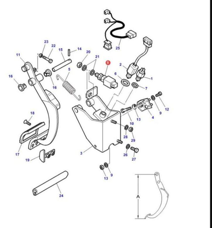 AGCO 4270798M12 Clutch Pedal Repair KIT Massey Ferguson Challenger, GENUINE - Australian Empire Shop