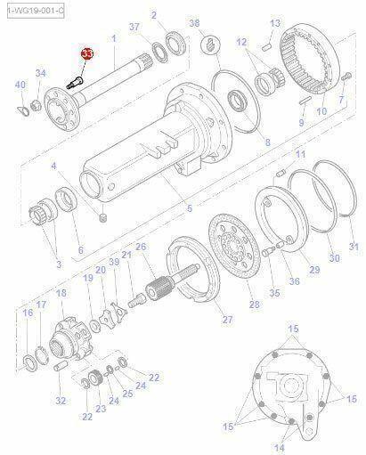 AGCO 4307203m1 Rear Wheel Stud Challenger Massey Ferguson Fendt - Australian Empire Shop