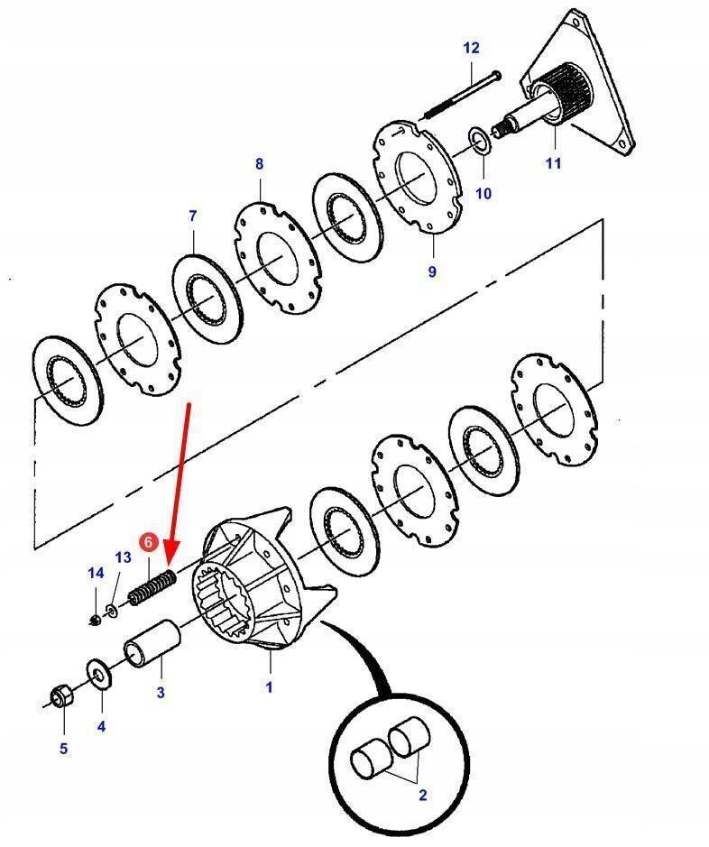 AGCO 858019 SPRING OF CLUTH MASSEY FERGUSON TRACTOR - Australian Empire Shop