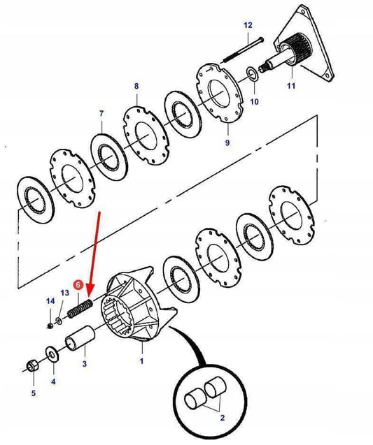 AGCO 858019 SPRING OF CLUTH MASSEY FERGUSON TRACTOR - Australian Empire Shop