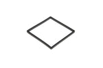 Square rubber gasket for tractor, black, isolated on white background
