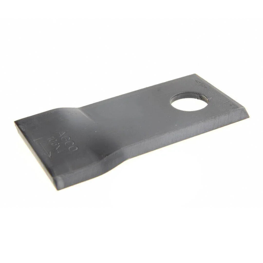 Tractor knife blade replacement part for left side, steel with mounting hole, AGCO 106L