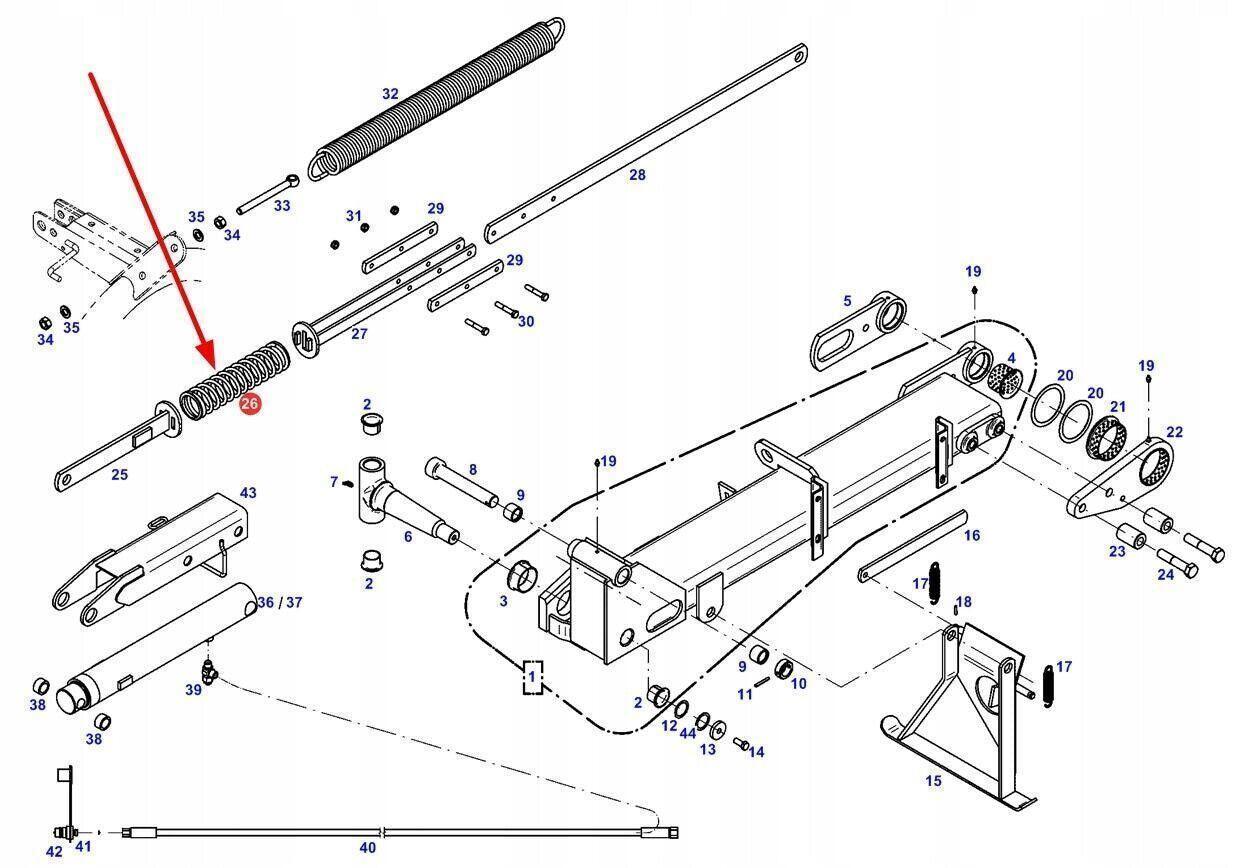 AGCO FEL123349 SPRING PRESSURE FELLA 123349 MASSEY FERGUSON - Australian Empire Shop