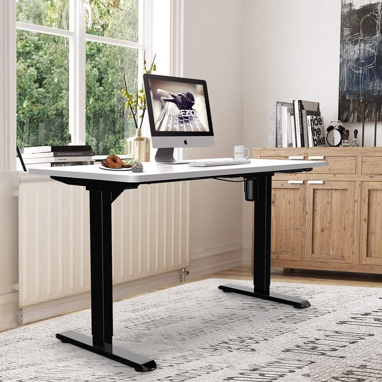 AIMEZO Electric Stand Up Desk Frame Height Adjustable Standing Desk Base Single - Australian Empire Shop