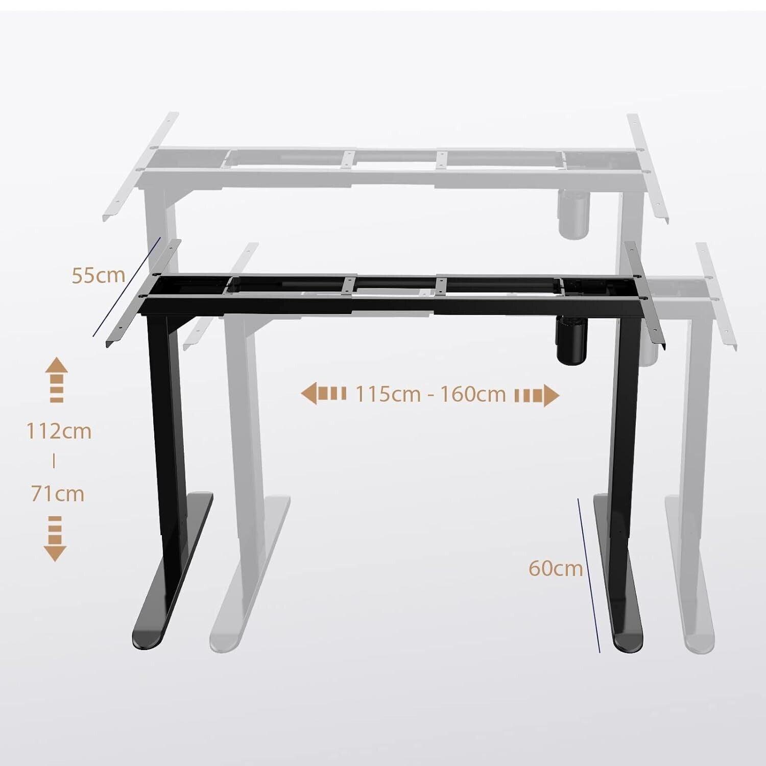 AIMEZO Electric Stand Up Desk Frame Height Adjustable Standing Desk Base Single - Australian Empire Shop