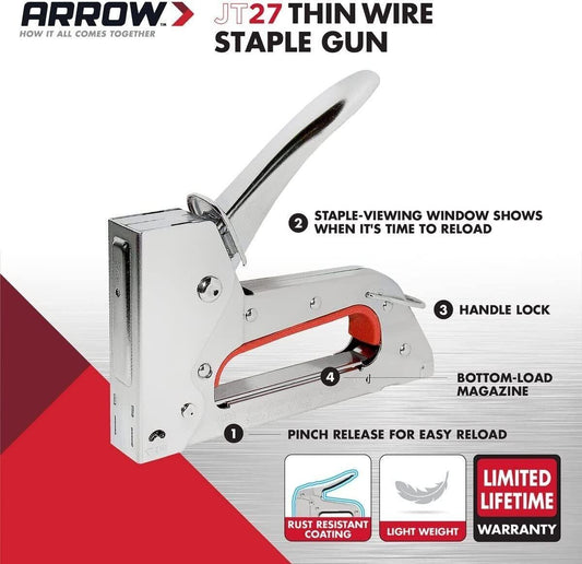 Arrow JT27 Light Duty Staple Gun Arrow - JT27 Junior Staple Gun Tacker - AJT27 - Australian Empire Shop