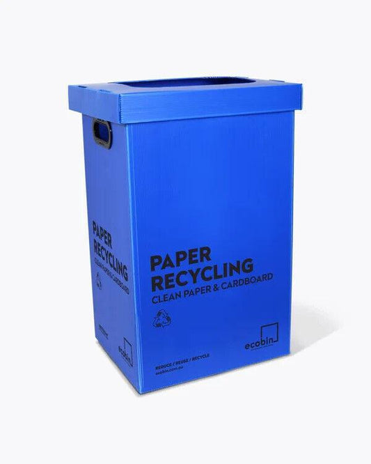 Bins Paper Carboard Recycling Eco Paper Waste Bin ECOBINS +Lids, Office Bin Blue - Australian Empire Shop