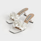 Blythe Bead-Embellished Satin Mules White Size EU 40 - Australian Empire Shop