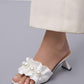 Blythe Bead-Embellished Satin Mules White Size EU 40 - Australian Empire Shop