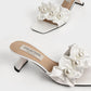 Blythe Bead-Embellished Satin Mules White Size EU 40 - Australian Empire Shop