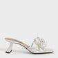 Blythe Bead-Embellished Satin Mules White Size EU 40 - Australian Empire Shop