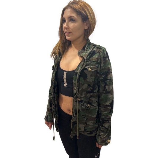 BOMBER CAMO JACKET Hodi Women Camouflage with hat 100% Cotton - Australian Empire Shop