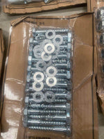 Bulk pack of steel nuts, bolts, and washers for heavy-duty assembly or gym equipment