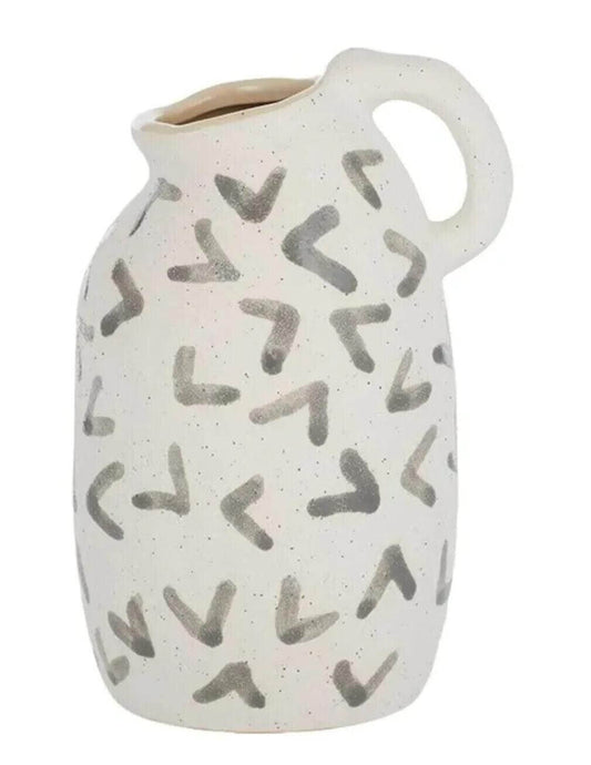 Ceramic Decor Vases and Planter Pot 12X17.5 cm white/grey - Australian Empire Shop
