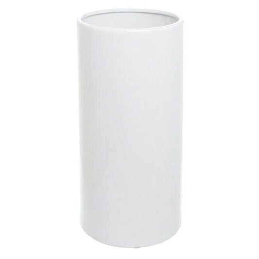 Ceramic Vase WHITE ceramic vases Cylindrical FLOWER 240mm x 12mm - Australian Empire Shop