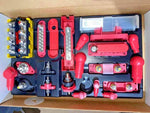 Electrical insulators kit with terminal busbars, power posts and connectors in a box