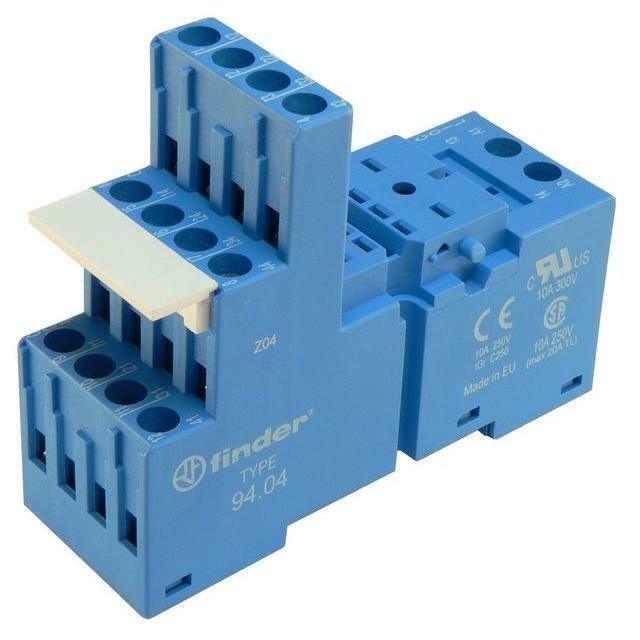 Finder 94.04 Relay Socket 250V 10A for 55.32 and 55.34 Series Relays - Australian Empire Shop