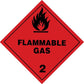 Flammable Gas 2 OR 2.1 Flammable LIQUID 3 Dangerous Goods 240mm X 240mm Label - Australian Empire Shop