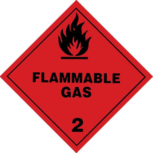 Flammable Gas 2 OR 2.1 Flammable LIQUID 3 Dangerous Goods 240mm X 240mm Label - Australian Empire Shop