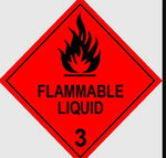 Flammable Gas 2 OR 2.1 Flammable LIQUID 3 Dangerous Goods 240mm X 240mm Label - Australian Empire Shop