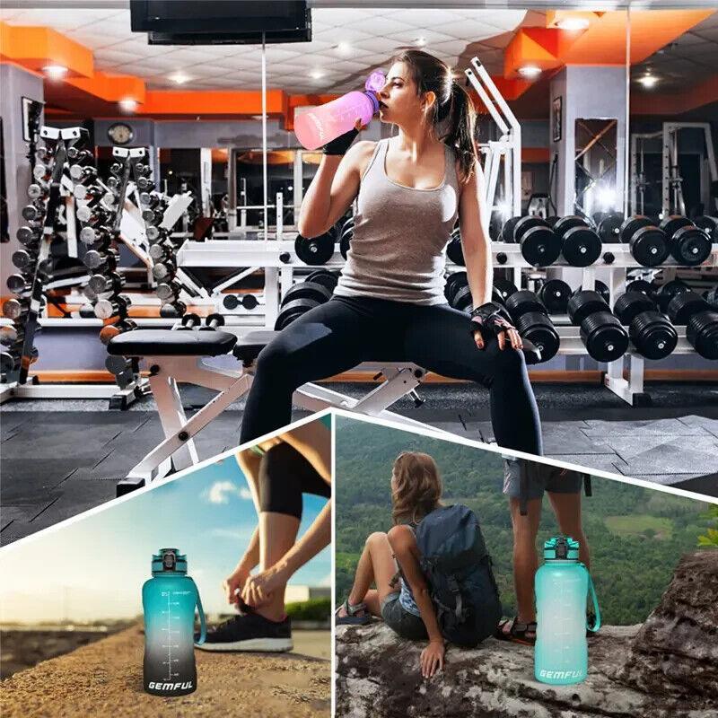 GEMFUL Large Water Bottle 2.2 Liter with Handle Sports Water Jug with BPA Free - Australian Empire Shop