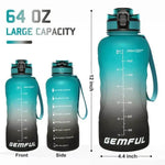 GEMFUL Large Water Bottle 2.2 Liter with Handle Sports Water Jug with BPA Free - Australian Empire Shop