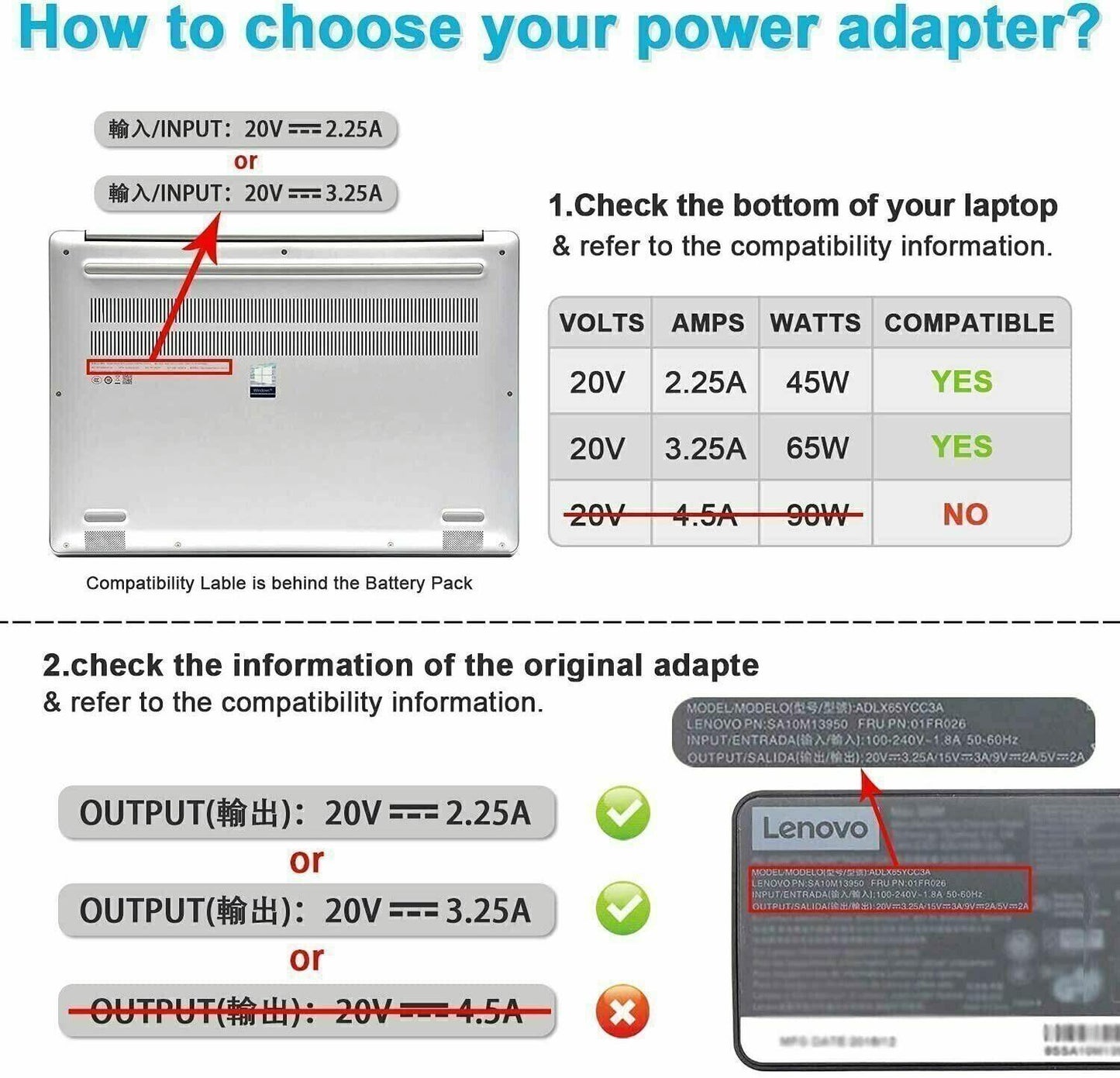 Genuine Lenovo ADP-65FD B Thinkpad Laptop Charger 45/65W Power Adapter 6M Warran - Australian Empire Shop