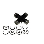 Universal joint bearing with retaining clips for tractors or trucks on white background