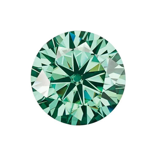 Green Moissanite Loose Stone Round Gemstones VVS1 +GRA Certificate 2CT 8MM , 3CT - Australian Empire Shop