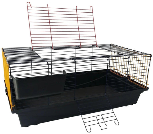 Large 101 x56 x 29 cm Sturdy Indoor Rabbit Guinea Pig cage with metal Wire Top - Australian Empire Shop