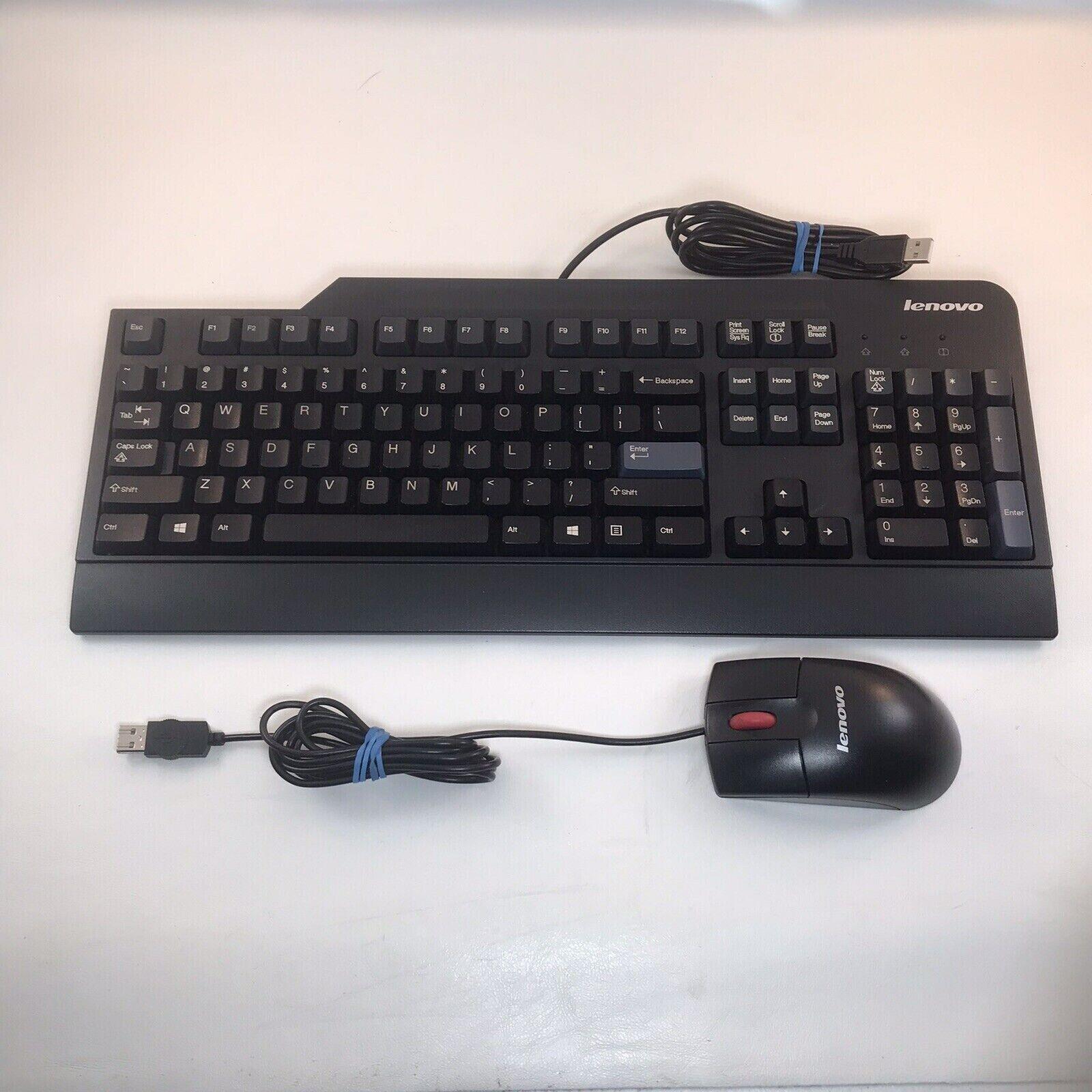 Lenovo USB Keyboard KB1021 + USB Mouse ( Used ) 3 Month Warranty - Australian Empire Shop